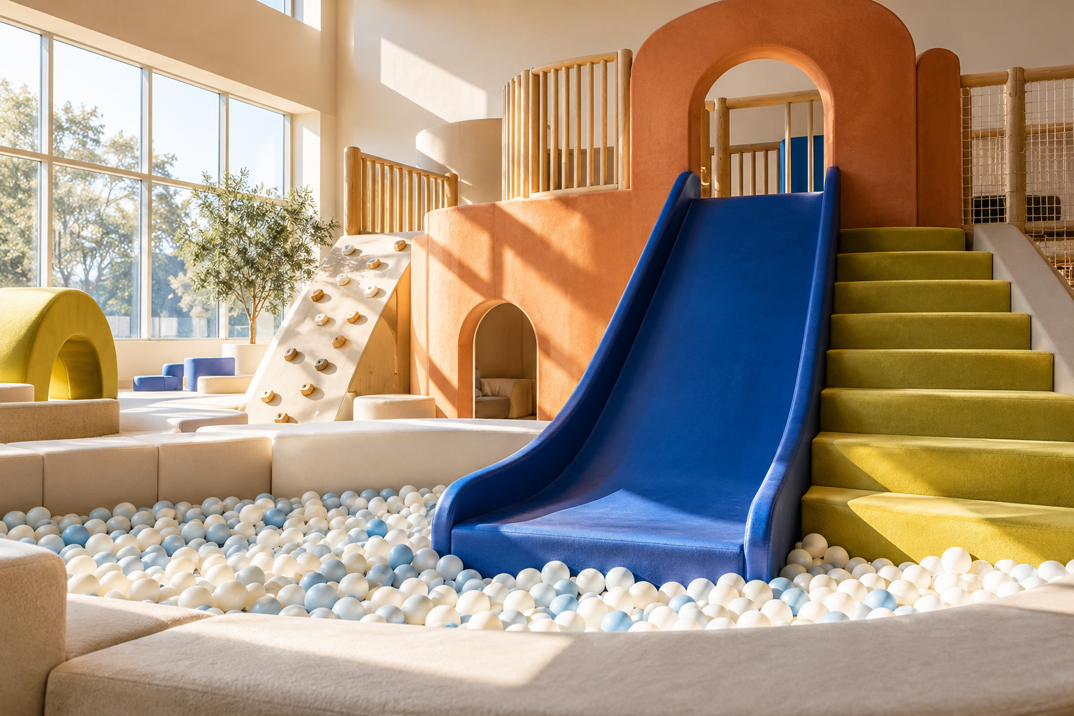 Play Center’s colorful indoor playground